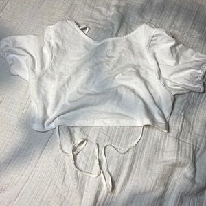 White crop top